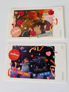 オーマイカフェ ズートピア ステッカー 2枚セット