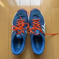 asics バレーボールシューズ　26.5センチ 青/オレンジ