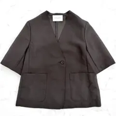 極美品✨今期 26SS ユナイテッドアローズ ノーカラージャケット シアー 半袖のサムネイル