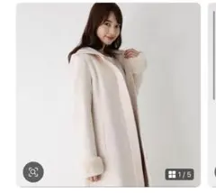 index フーデットコーート/M/ロングコート/ピンク/C58-97001のサムネイル