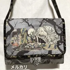 ガシャ髑髏 相馬の古内裏 ハンドメイド がま口バッグ 浮世絵 【一点物