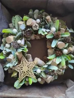 北欧風 ナチュラルリース 木の実リース　33cm