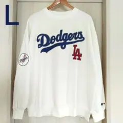 MLB　ドジャース　 トレーナー　スウェット　裏起毛　ワッペン　バックロゴ　Ｌ