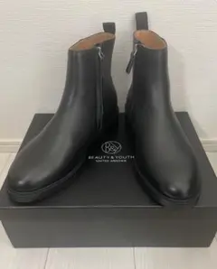 BEAUTY&YOUTH ブラック サイドゴアブーツ サイドジップ 25.0cm