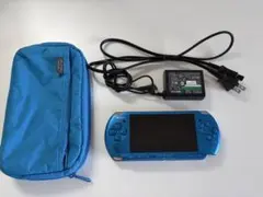 【動作確認済】SONY PSP3000本体 バイブラントブルー 付属品セット