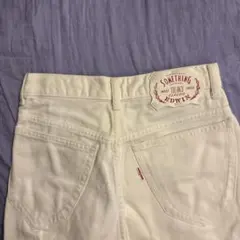 Something ホワイトデニムパンツ W66 H98