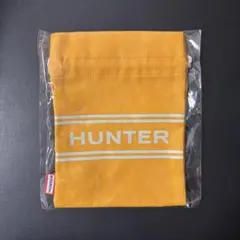 【新品未使用】HUNTER ノベルティ 巾着 ポーチ マスタードカラーのサムネイル