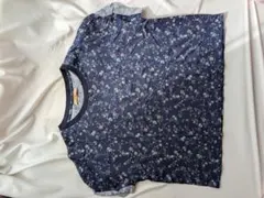 ZARA TRF 花柄 半袖 Tシャツ ネイビーのサムネイル
