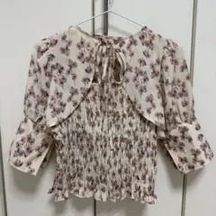 MAJESTIC LEGON ショートトップスセットブラウス 花柄 ピンクのサムネイル
