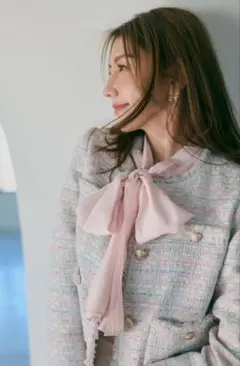 【CELFORD】 ツイード ノーカラージャケット