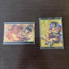 ONE PIECE ワンピース ウエハース カード ルフィ光月おでん 2枚セット