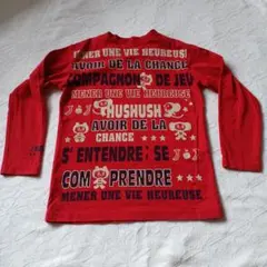 匿名　美品❗　ハッシュアッシュ　こども長袖Tシャツ　赤　120
