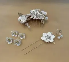 ヘッドアクセサリー　シルバー　結婚式　卒業式　入学式