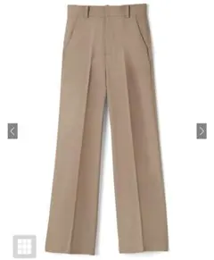 GRL センタープレスストレートパンツ ai07 ベージュ L