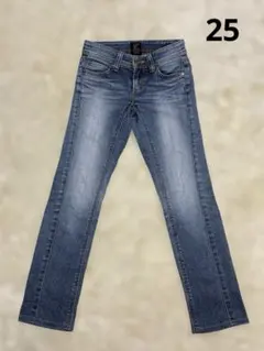 【SOMETHING】VenusJean★ラインストーン★ストレートデニム★25