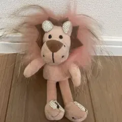 Herbetteピンクライオン　ファーチャーム　キラキラストーン