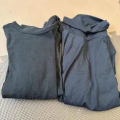 ヒートテックandFIBERHEAT 長袖アンダーシャツ２枚セット