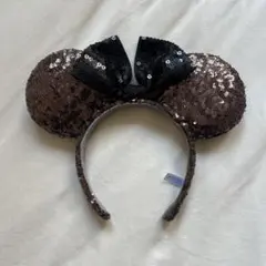 ミニー 黒スパンコール カチューシャ