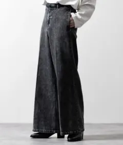 CLEL ヴィンテージデザイン フレアデニムパンツ