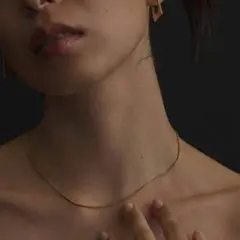 CENE [ゴールド]1mmスネークチェーンネックレス/34cmのサムネイル