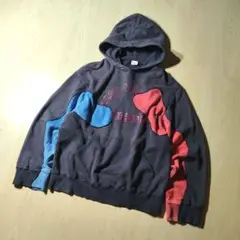 【希少レア】Champion カレッジ プリント 再構築 リメイク パーカー