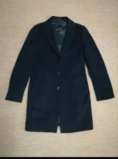 ユナイテッドアローズ メンズ　チェスターコート ネイビー カシミア