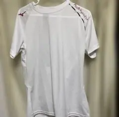 0530 MIZUNO Tシャツ ホワイト チェック柄 サイズLのサムネイル