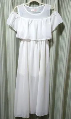 【新品】オフショルダー ワンピース ホワイト XXL
