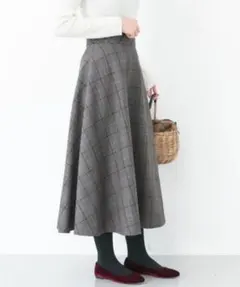 【URBAN RESEARCH】チェックフレアースカート