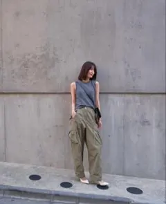 SeaRoomlynn コットンナイロンルーズカーゴパンツ M