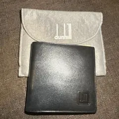 dunhill 黒レザー 二つ折り財布