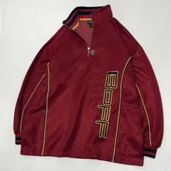 90s BOFF ハーフジップ トラックジャケット 刺繍 ジャージ プルオーバー