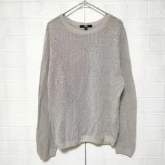 UNIQLO ユニクロ (XL)　3Dメッシュクルーネックセーター　大きいサイズ