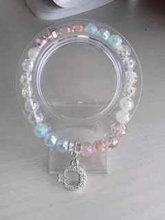 ハンドメイド 多色ビーズブレスレット