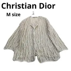 最高級　Christian Dior 透かし編み　シルク100％　カーディガンのサムネイル