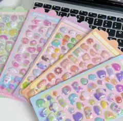 シール　ドロップシール　ぷくぷくシール　3D シール交換　６枚　ドロップシール