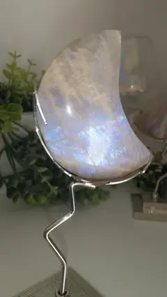 ムーンストーン月型オブジェ