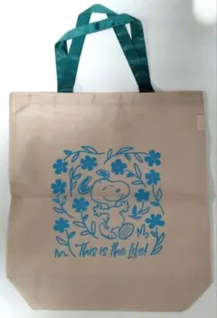 スヌーピーエコバッグ ベージュ