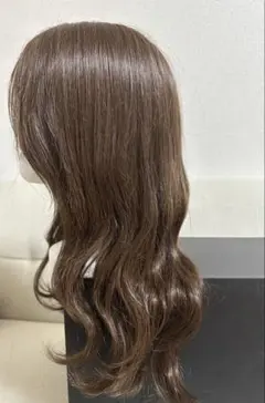 最終値下げ】ワンステップ 人毛ウィッグ ロング50cm S ブラウン 美品