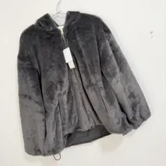 グローバルワーク フェイクファーパーカーブルゾン30