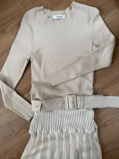 マイストラーダ　M ニットワンピース　ベージュ　Mystrada