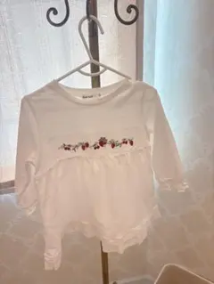 SLAP SLIP 長袖カットソー いちご刺繍 ホワイトのサムネイル