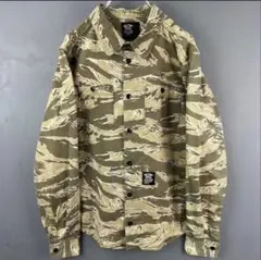 日本製 challenger Brigade ミリタリーシャツ カモフラ 迷彩柄