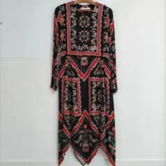 ZARA ザラ エスニック柄ロングワンピース M