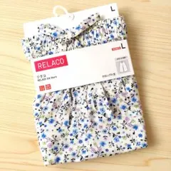 新品未使用　ユニクロ　リラコ　L　レーヨン　白　ブルー系小花