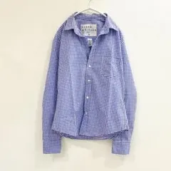 【極美品】フランクアンドアイリーン　ギンガムチェック　シャツ　オープンカラーのサムネイル