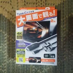 Type-C HDMI変換ケーブル 2m 4K対応のサムネイル