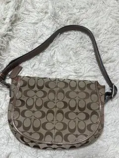 COACH シグネチャー ショルダーバッグ ブラウン