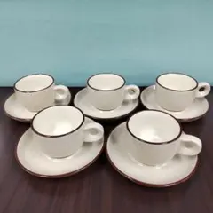 ノリタケ　フォルクストーン　ティーカップとソーサー5個セット