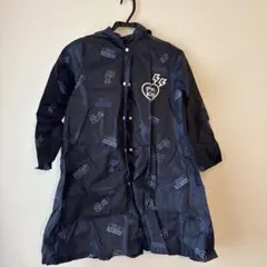 PINK-latte フード付きレインコート　かっぱ　ネイビー